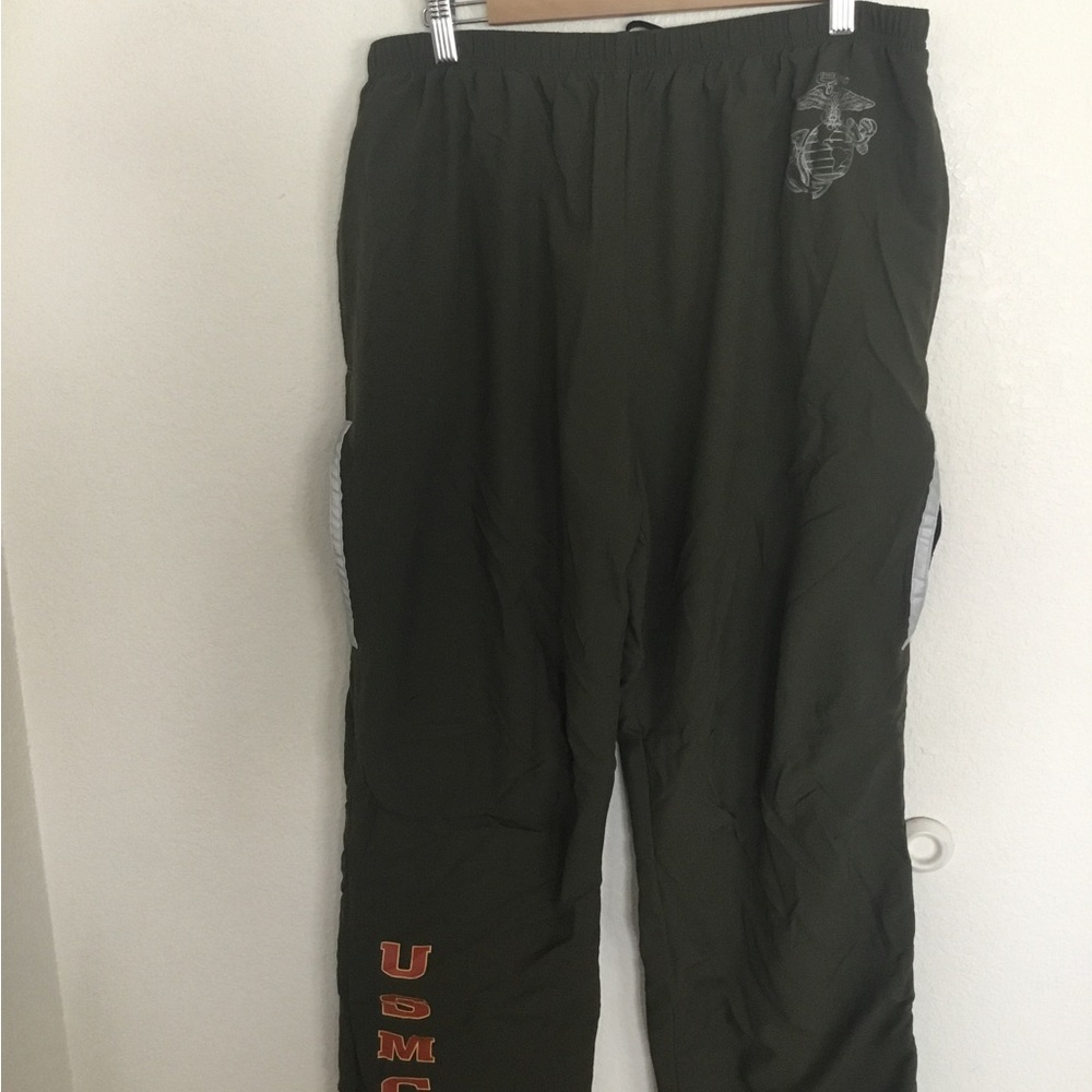 Marine Corps green physical training track pants size large long